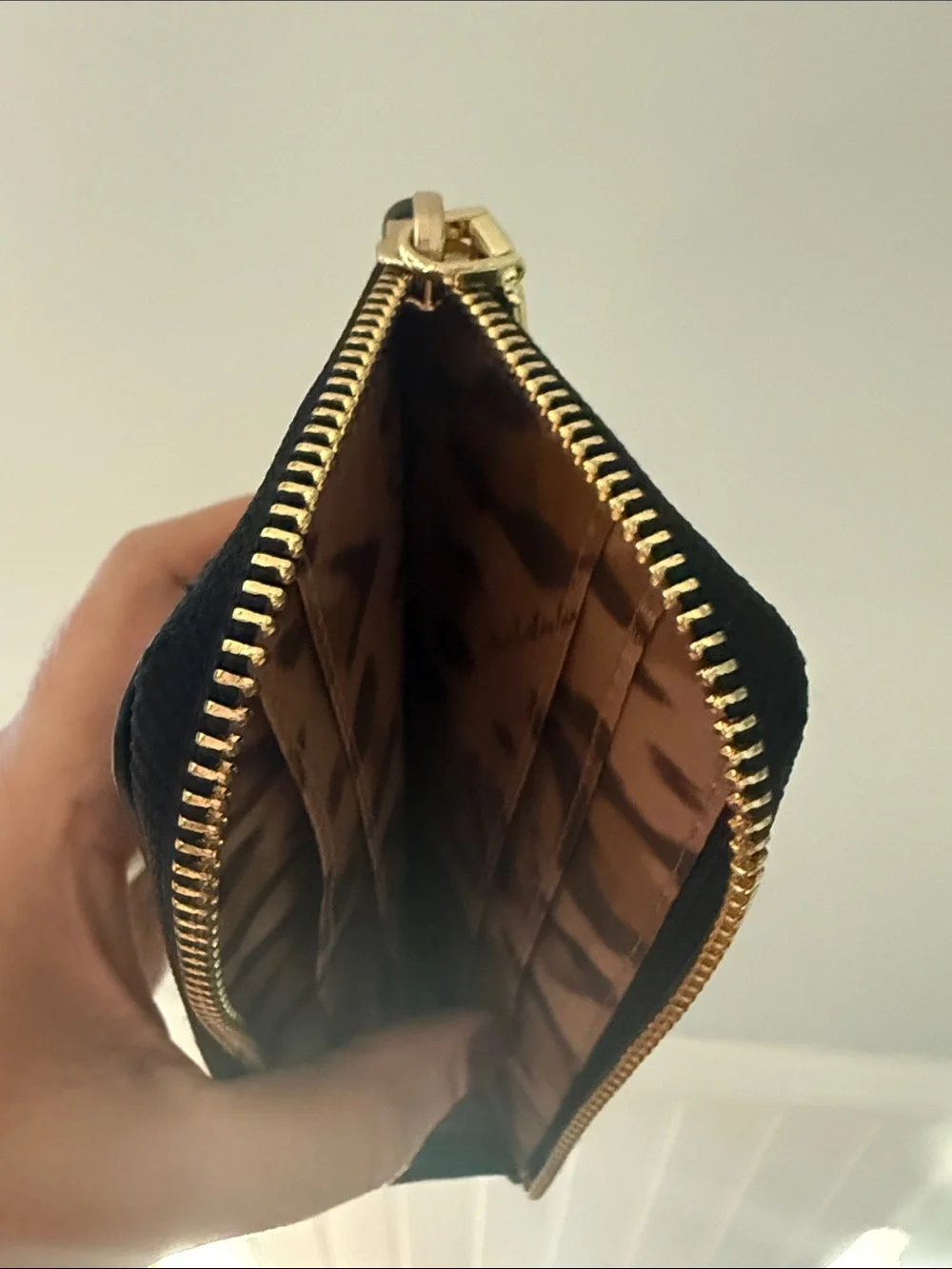 Aimee Kestenberg Black Pebbled Leather Zip Card & Key Holder
